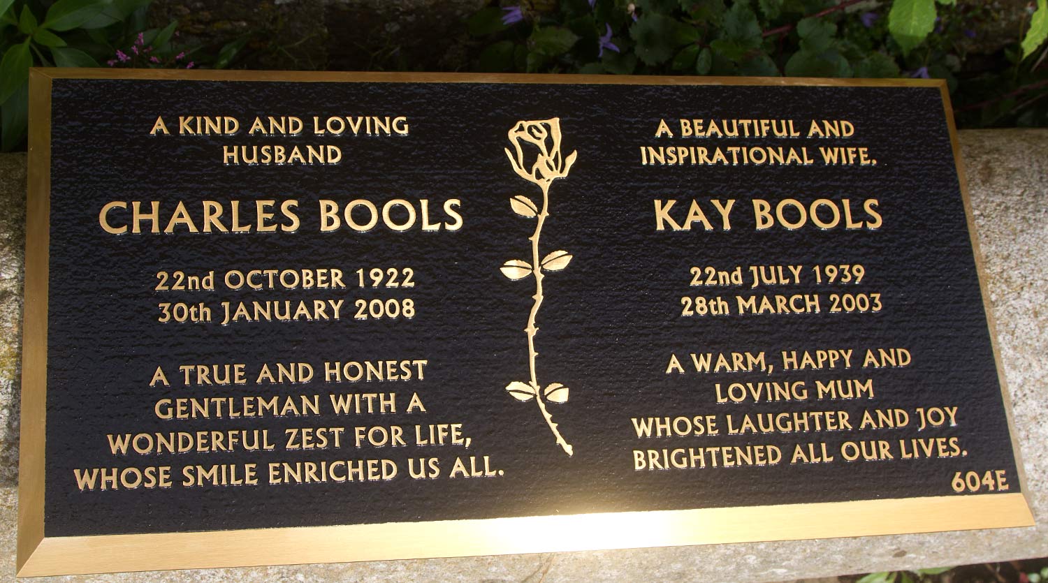Large Bronze Memorial Plaques instead of Gravestones? The Sign Maker