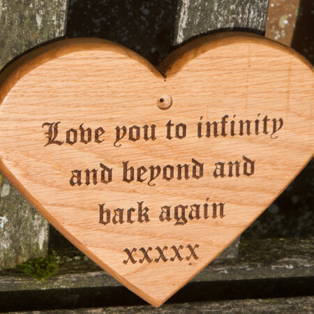 Beautiful wooden heart gifts crafted at The Sign Maker.