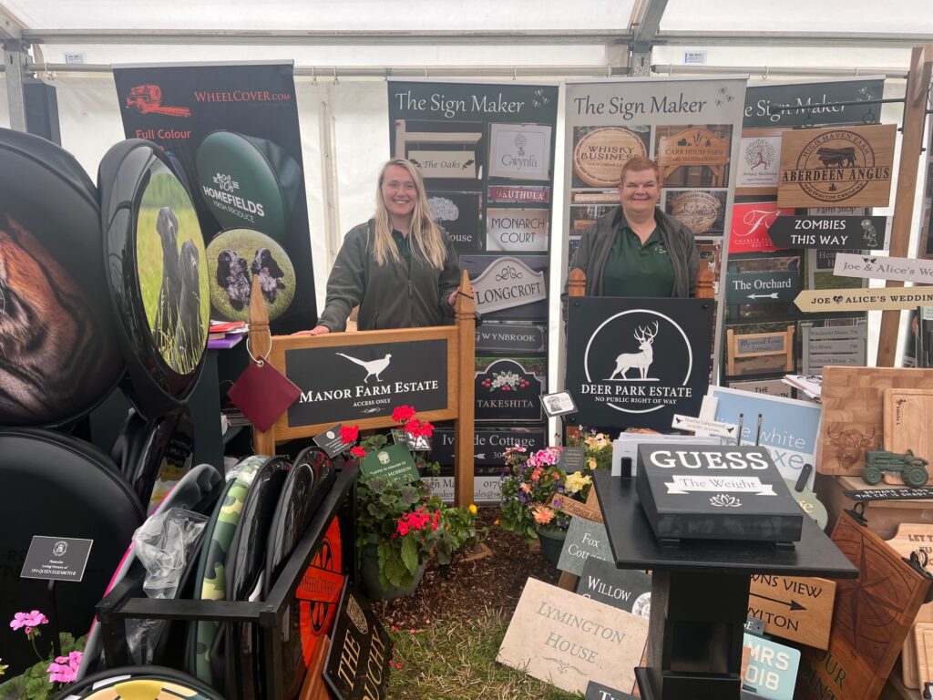 The Sign Maker enjoying exhibiting at The North Devon Show.