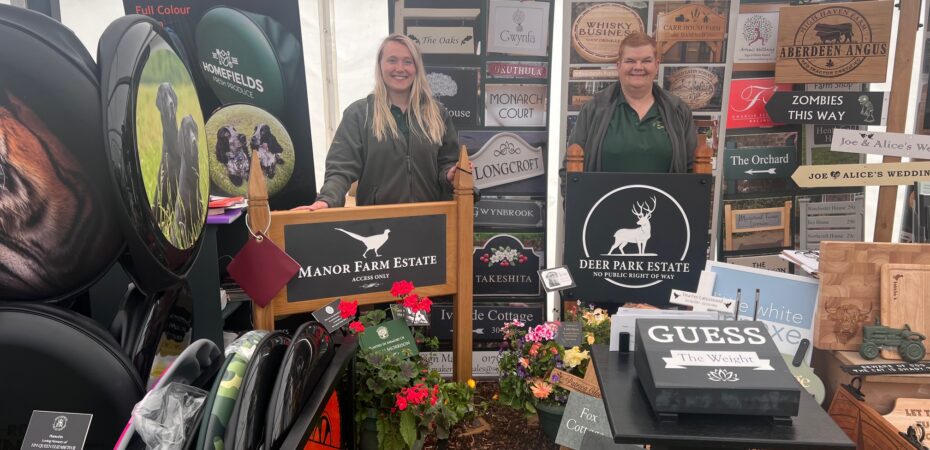 The Sign Maker enjoying exhibiting at The North Devon Show.
